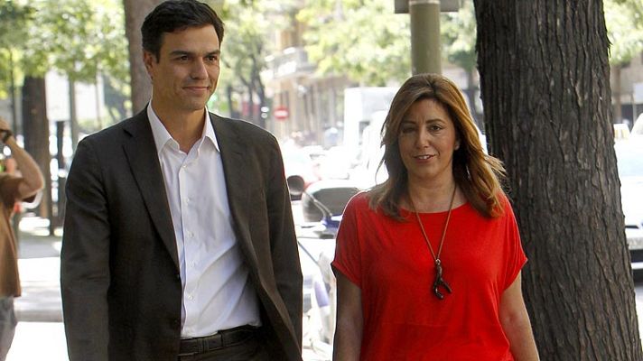 Telediario 1 - Primer encuentro público de Pedro Sánchez
