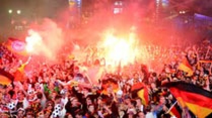 El triunfo de Alemania llenó de júbilo Brandenburgo