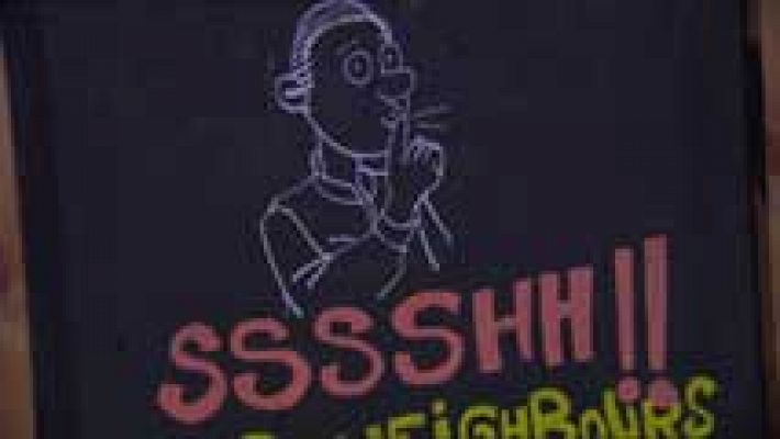 Telediario 1 - Problemas del ruido en verano