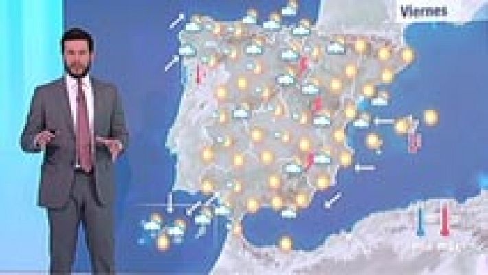 El tiempo - Bajada de temperaturas y nubes en el oeste