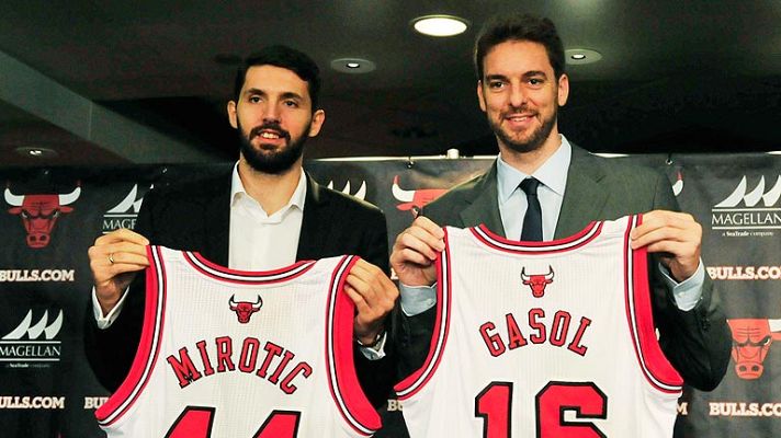 Telediario 1 - Gasol y Mirotic, presentados como jugadores de Bulls