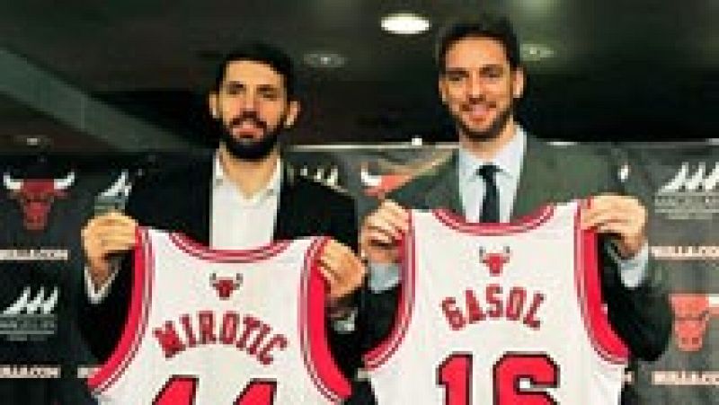 Gasol y Mirotic, presentados como jugadores de Bulls