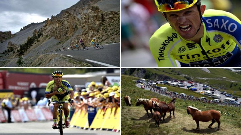 El polaco Rafal Majka recuperó la sonrisa del Tinkoff tras la retirada de Alberto Contador con un triunfo en solitario en la etapa reina de los Alpes, donde Vincenzo Nibali allanó aún más su paseo triunfal hacia París y Alejandro Valverde mantuvo el 