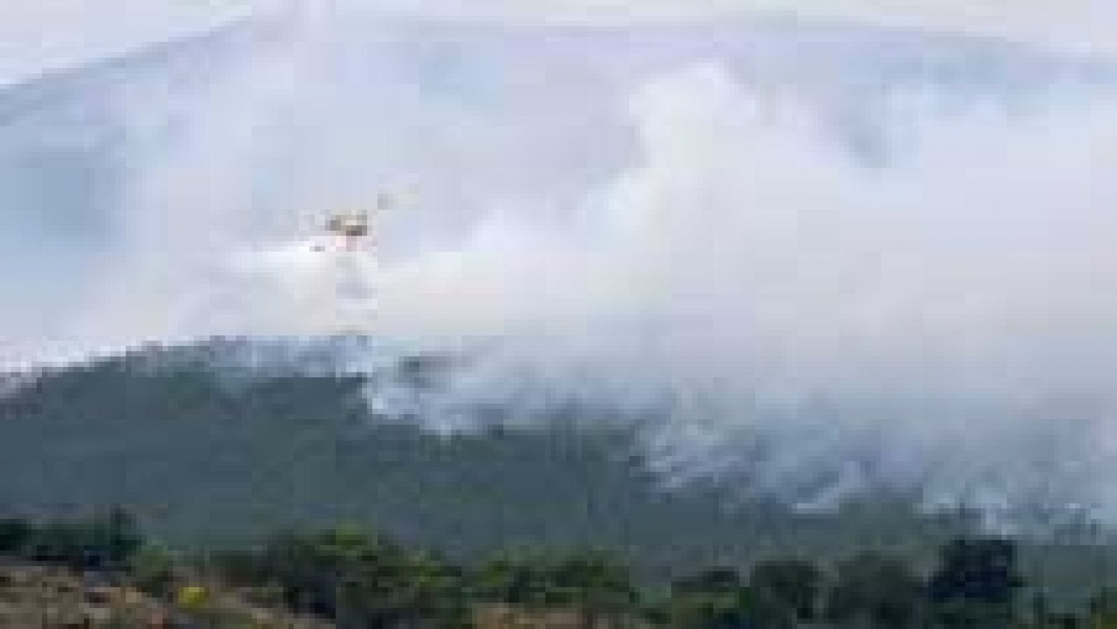 Mejora la situación en el incendio de la Sierra Norte de Guadalajara