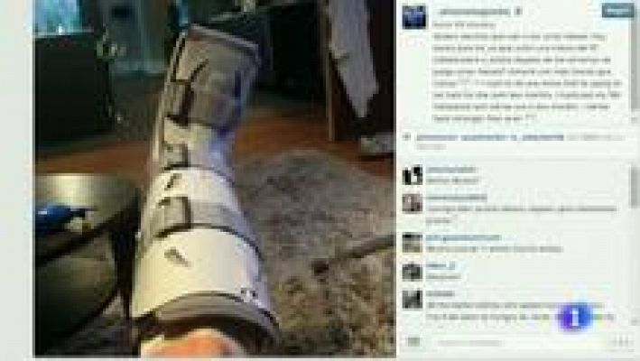 Telediario 1 - Negredo, sin jugar durante "unos meses" por una fractura de metatarsiano