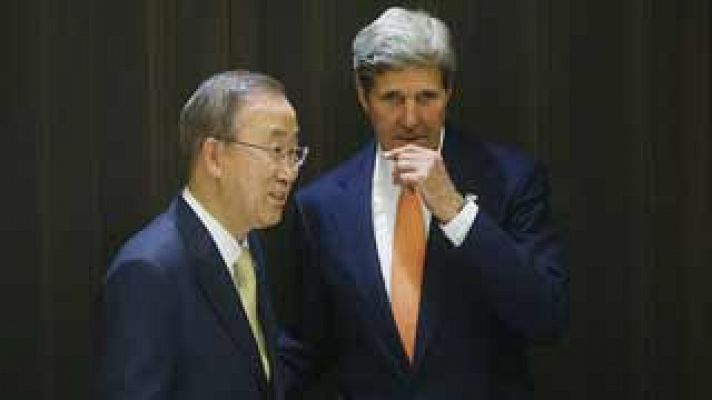 Kerry y Ban Ki-moon negocian un alto el fuego en Gaza