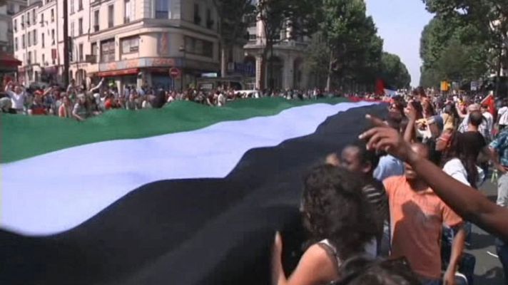 Telediario 1 - La ofensiva israelí en Gaza divide a la opinión pública gala