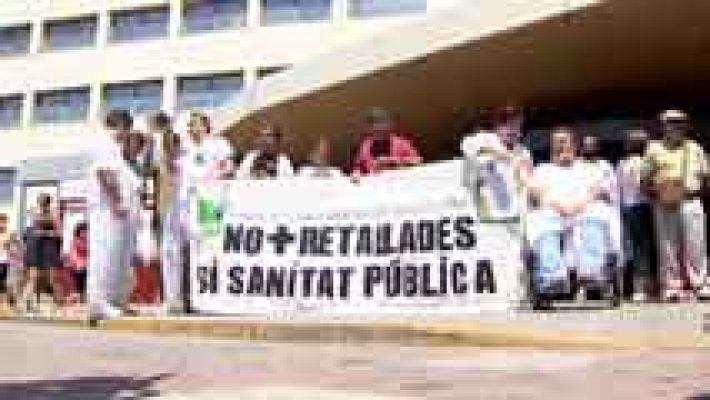 Protestas en el Hospital de Bellvitge contra el 