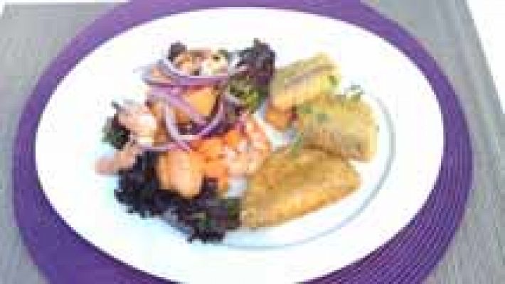 RTVE Cocina - Mendregal o merluza crujiente con ensalada