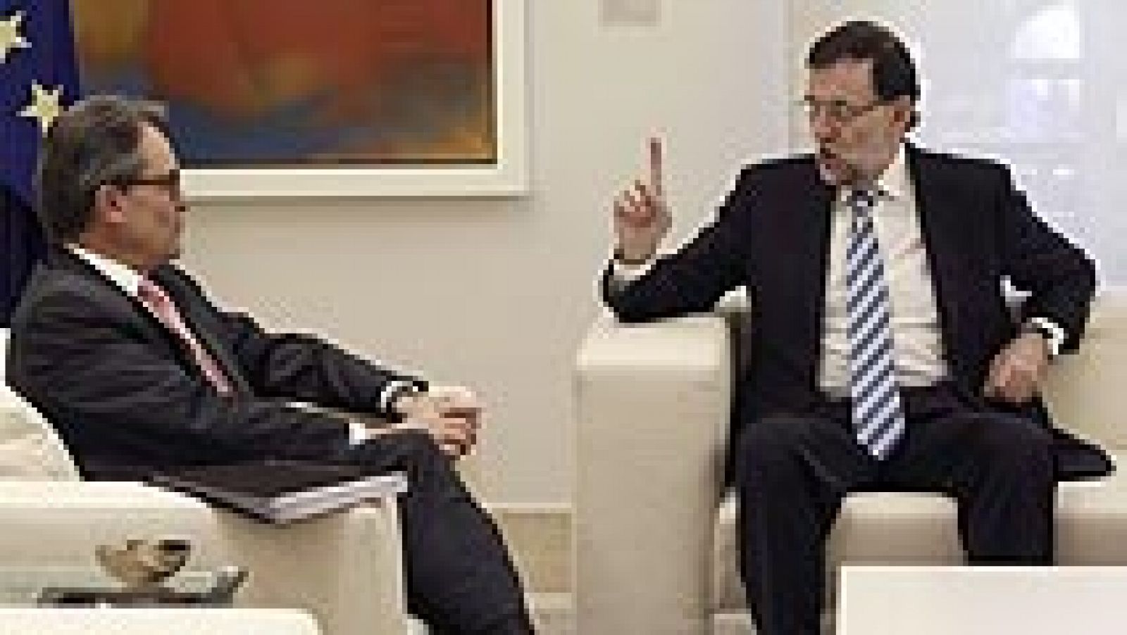 Telediario 1: Rajoy y Mas hablan de la consulta | RTVE Play