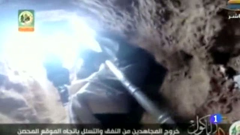  Hamás muestra un ataque a Israel a través de sus túneles