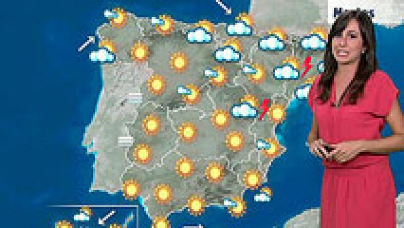 Precipitaciones débiles dispersas en el extremo norte peninsular