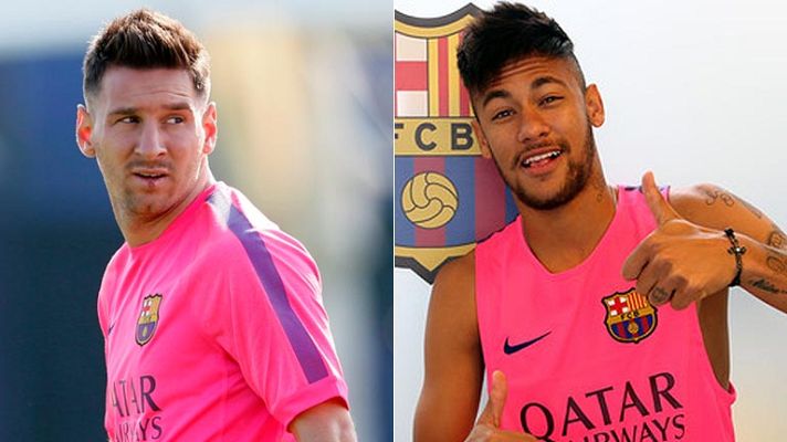 Telediario 1 - Messi y Neymar ya están a las órdenes de Luis Enrique