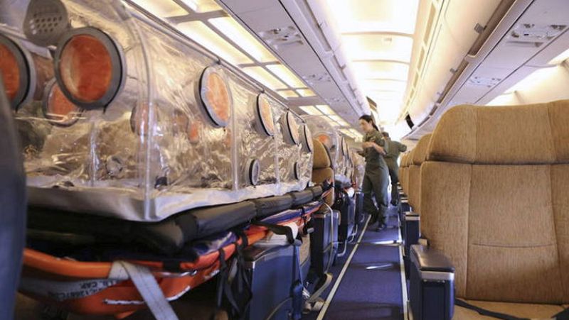 El avión medicalizado que repatriará al religioso con ébola está equipado con cabinas especiales