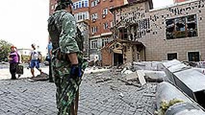 Los combates en Ucrania llegan al centro de Donetsk