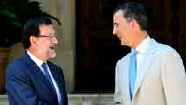 El rey recibe a Rajoy en Marivent