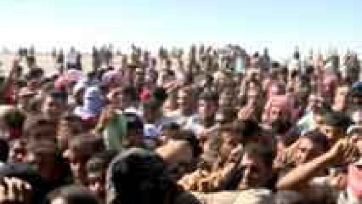 Telediario 1 - Enfrentamientos entre islamistas y el ejército kurdo