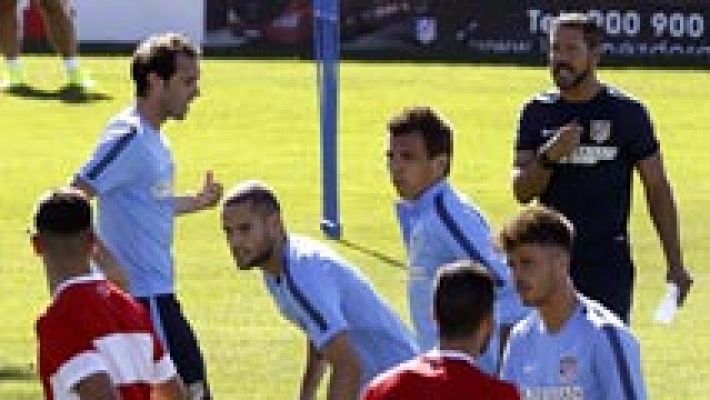 Telediario 1 - El Atlético sigue entrenando para afinar su puntería