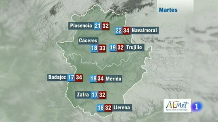 El Tiempo en Extremadura - 11/08/2014