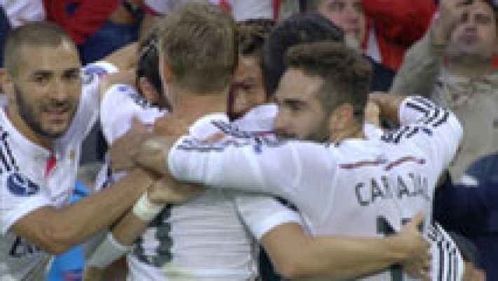 Champions League - Cristiano Ronaldo marca el 1-0 tras un gran pase de Bale