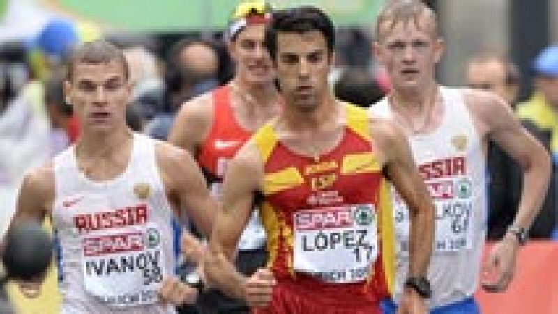 Miguel Ángel López, medalla de oro en 20 km marcha