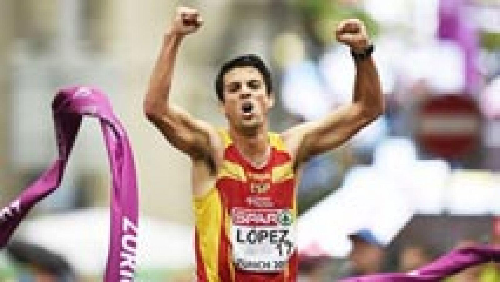 El murciano Miguel Ángel López se ha proclamado campeón de Europa de 20 km marcha. Supone la primera medalla de oro para España en los europeos de Zúrich.