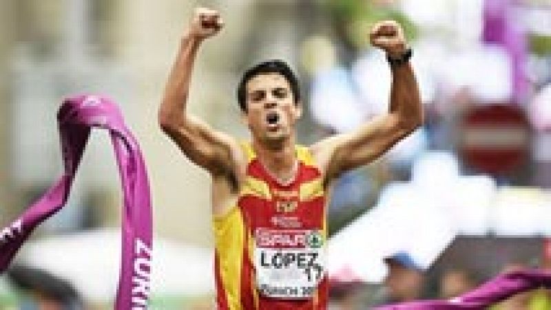 El murciano Miguel Ángel López se ha proclamado campeón de Europa de 20 km marcha. Supone la primera medalla de oro para España en los europeos de Zúrich.