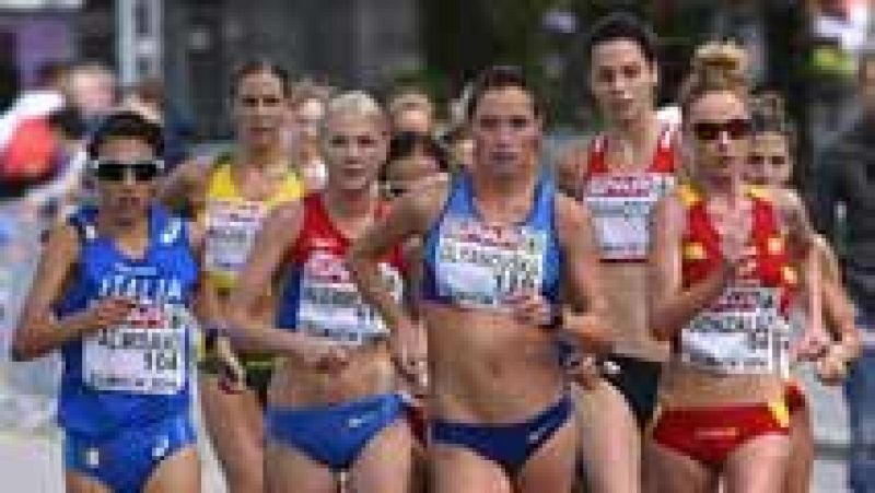 La barcelonesa Beatriz Pascual fue la atleta española más  destacada en la prueba de los 20 kilómetros marcha de los Campeonatos  de Europa al Aire Libre, que se están disputando en Zúrich (Suiza)  hasta el domingo, después de finalizar en la octava 