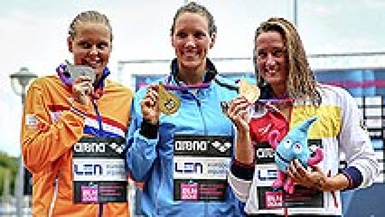 Mireia Belmonte ha dado la primera medalla a España en los Europeos de Natación de Berlín al conseguir el bronce en la prueba de 5km en aguas abiertas.