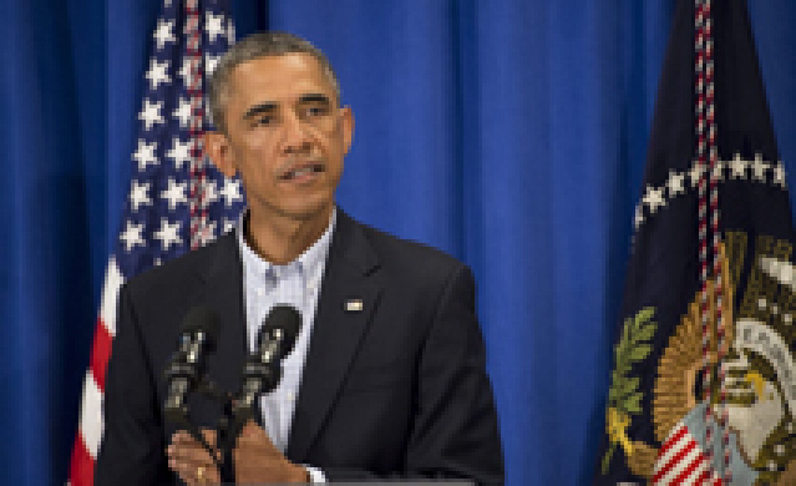 Telediario 1: Obama asegura que el rescate en Irak no es necesario, pero continuará los bombardeos | RTVE Play