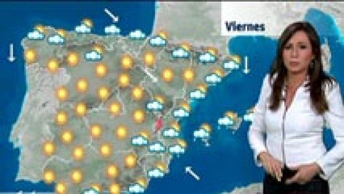 El tiempo - Lluvias en el Cantábrico y la costa mediterránea