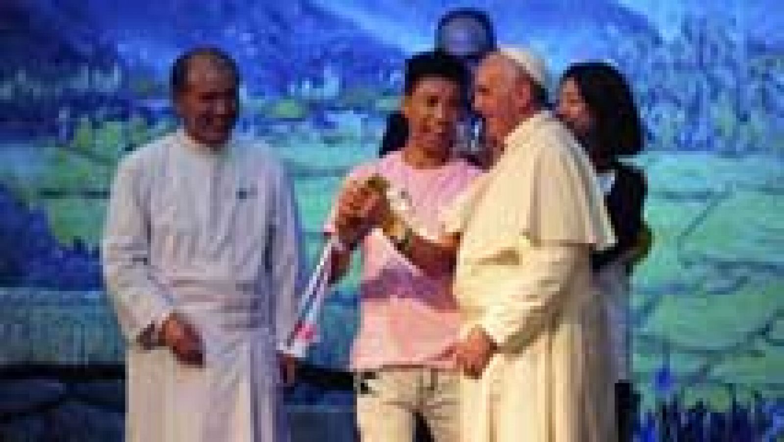 Telediario 1: El papa Francisco viaja a Asia y pide unidad a los coreanos | RTVE Play