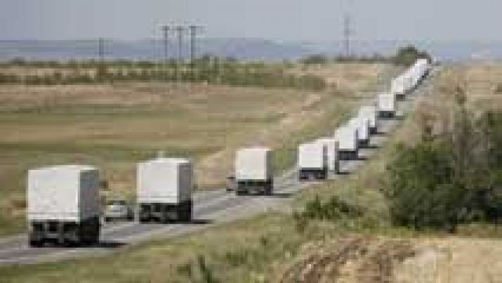 Varios camiones con ayuda humanitaria llegan a Ucrania