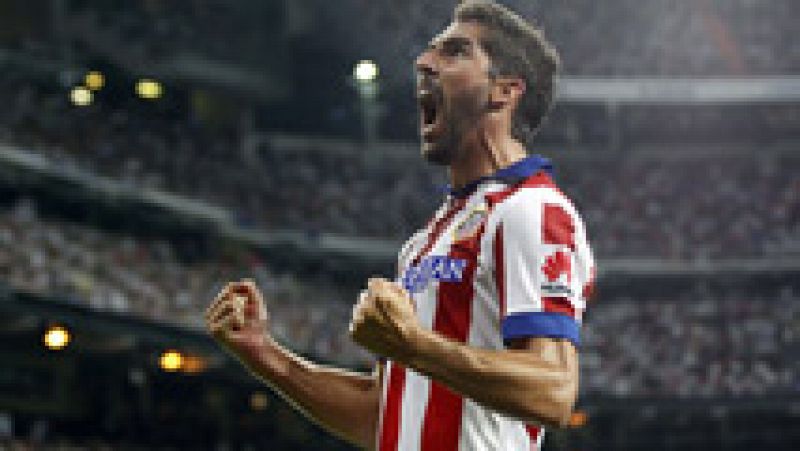 Un gol del Atlético en el minuto 87 puso el 1-1 definitivo en el partido de ida de la Supercopa, en el que el Real Madrid se adelantó por medio de James Rodríguez.