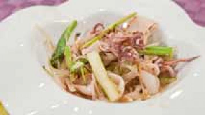 RTVE Cocina - Chipirones a la plancha con cebolletas y trigueros