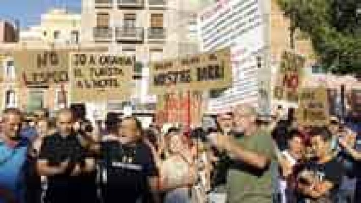 Nuevas protestas en la Barceloneta