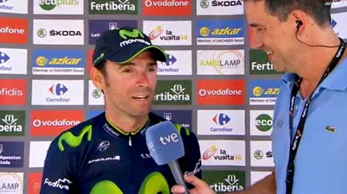 Valverde: "Estaba delante para evitar caídas y por eso me he puesto de líder"