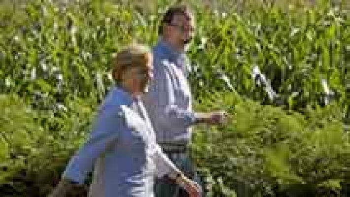 Rajoy y Merkel cierran la jornada con una cena 