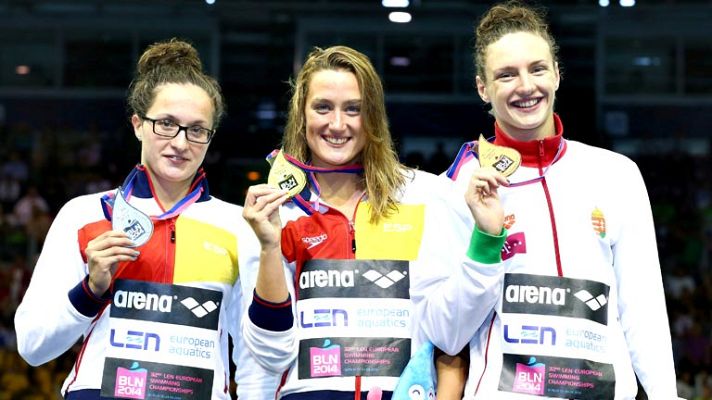 Telediario 1 - España cierra con trece medallas, todas femeninas, los Europeos de Berlín 2014