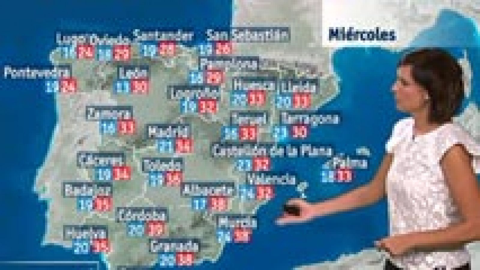 El tiempo: Calor en casi todo el país y nubes en el tercio norte | RTVE Play