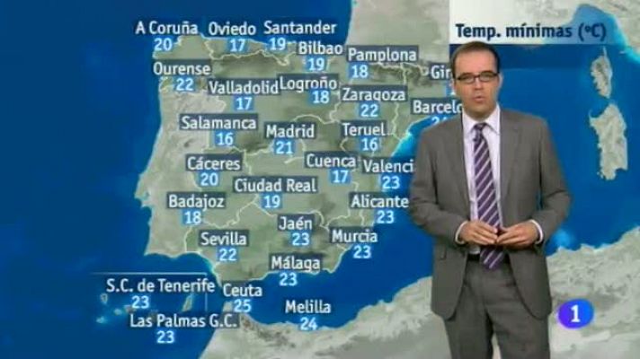 El Tiempo en la Comunidad de Navarra - 27/08/2014