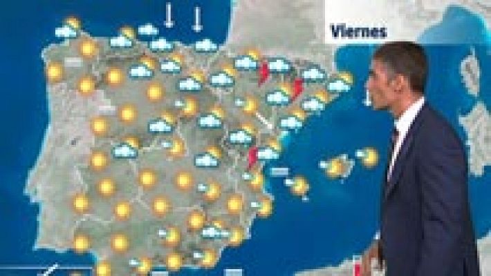 Menos calor en todo el país y fuertes tormentas en el noreste