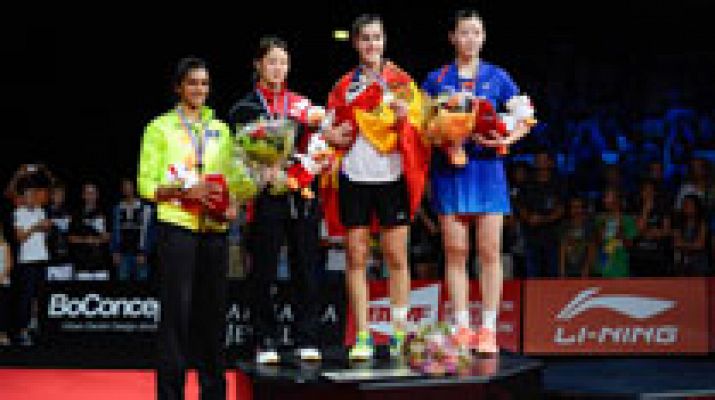 Telediario 1 - Carolina Marín, campeona mundial de Bádminton