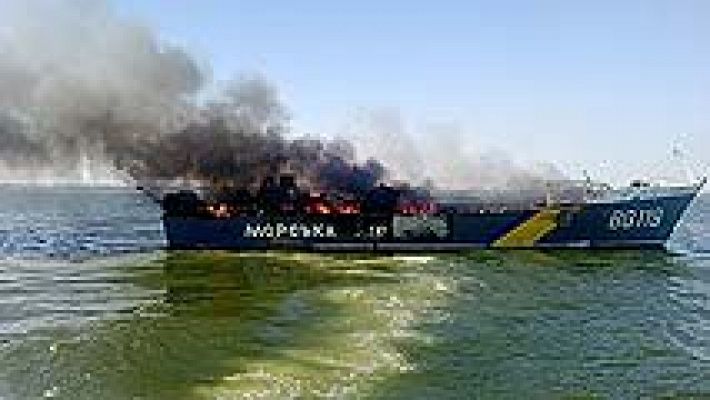 Telediario 1 - Los rebeldes avanzan en el este de Ucrania y negocian