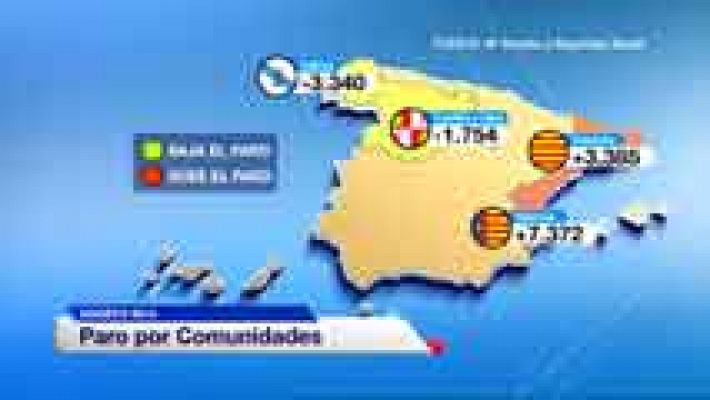 Telediario 1 - En agosto el paro subió en nueve comunidades autónomas