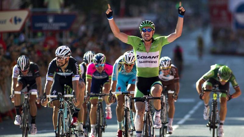 El alemán John Degenkolb, del equipo Giant Shimano, se ha impuesto este jueves en la duodécima etapa de la Vuelta ciclista a España, disputada con salida y llegada en Logroño, con un recorrido de 166 kilómetros, en la que español Alberto Contador ret