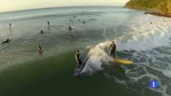 El surf visto desde un dron