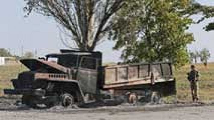 Telediario 1 - Nuevos ataques ponen en peligro el alto el fuego en Ucrania