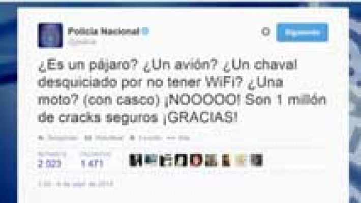 Telediario 1 - La Policía Nacional consigue ser líder en las redes sociales