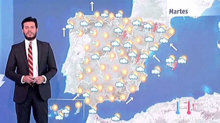 Tormentas en Pirineos, sistema Ibérico, norte y al este